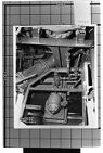 Navy 60' Fire Boat Nobs 4288 hull C-4417 Phot No. 25 Interior View- Forward End of Engine room Showing Primping Pump and Flexible Section of Fire Main